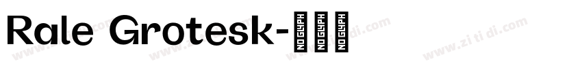 Rale Grotesk字体转换